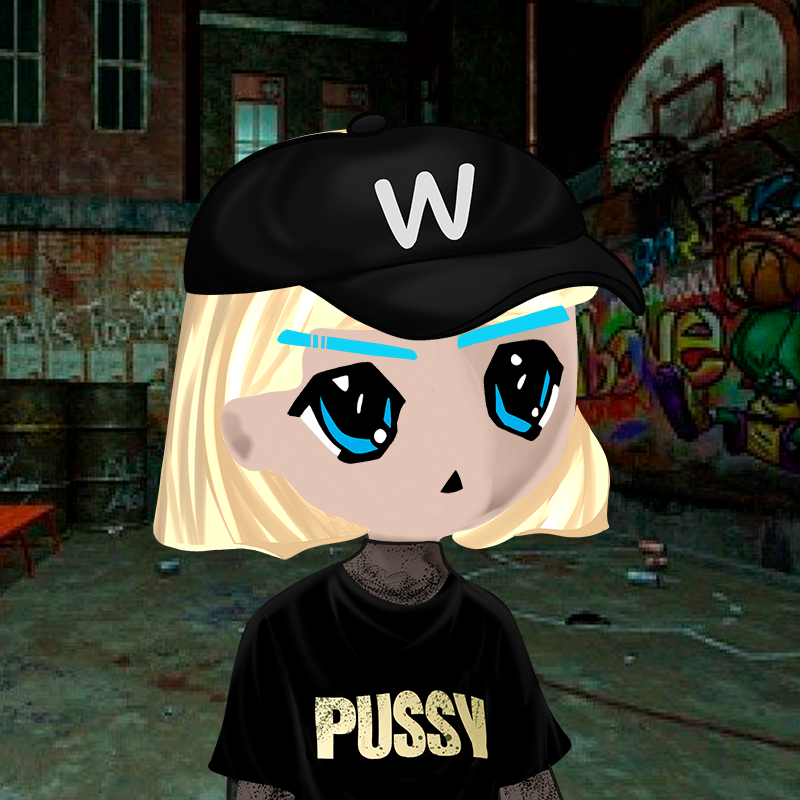 Hoodilio Baby in a black W cap