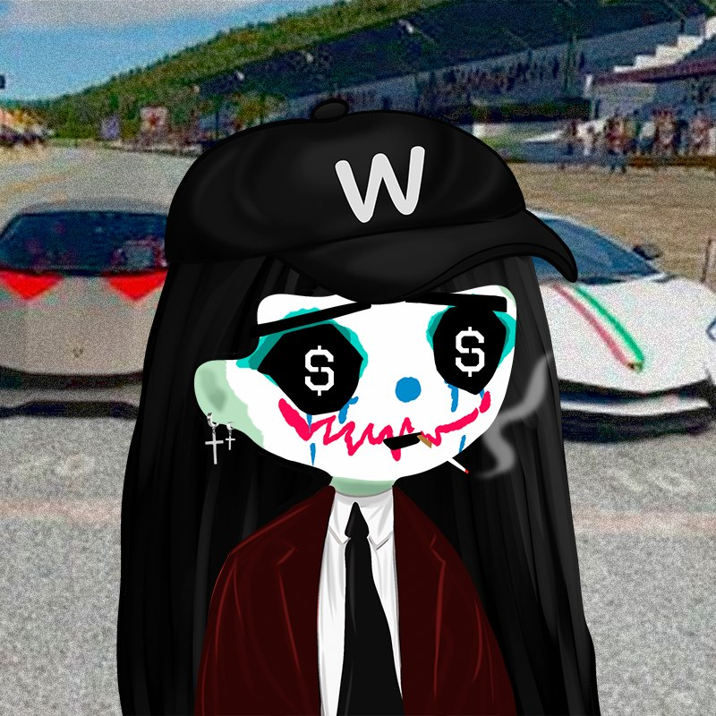 Hoodilio Baby wearing a W cap